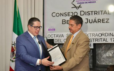 IECM reconoce triunfo de Luis Mendoza como alcalde electo de Benito Juárez, entrega Constancia de mayoría